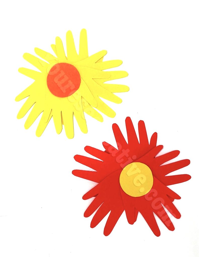 Mother S Day You Re So Creative   Flower Hand Print Craft Project 791x1024 