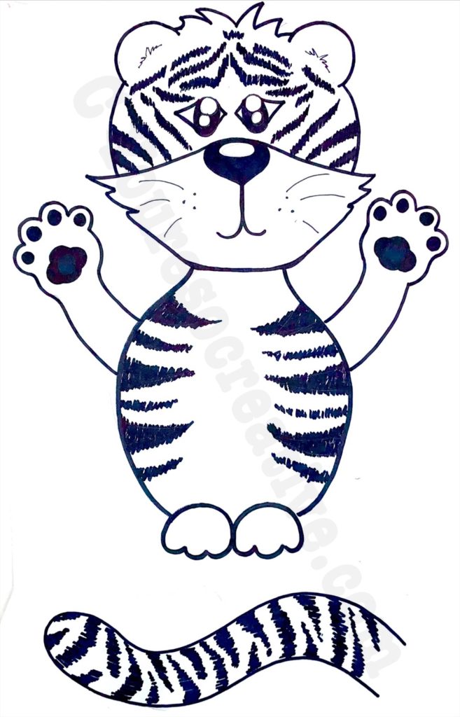 Tiger Line Art KDP Clipart Graphic by Zero2Century · Creative Fabrica