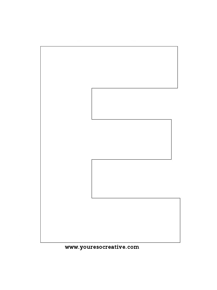 Uppercase Letter E Template Printable Alphabet Worksh 3373