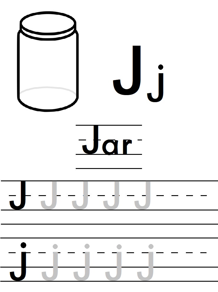 letter j worksheets youre so creative