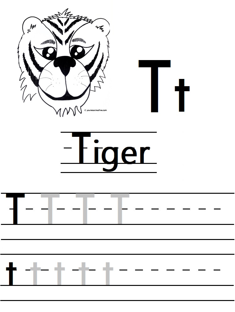 Letter T Worksheets - You're so creative
