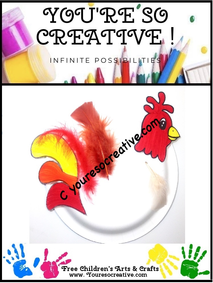 Kids Craft: Paper Plate Rooster